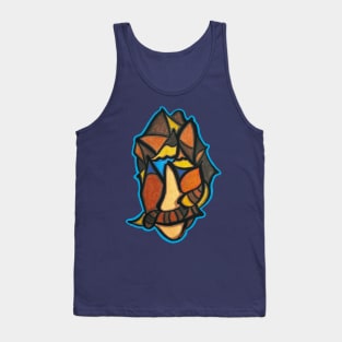 Rock Face With Mustache Tank Top